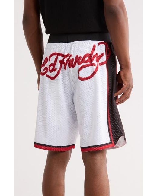 Ed Hardy White Devil Head Shorts for men