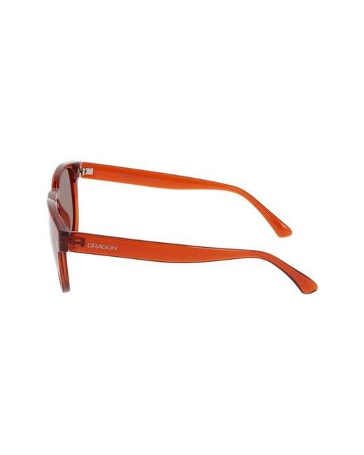 Dragon Brown 53Mm Round Sunglasses