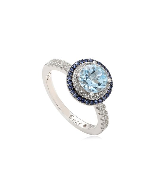 Suzy Levian Round Blue Topaz