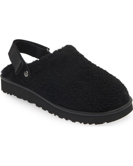 Ugg Black Suede Lanah Clog Mules