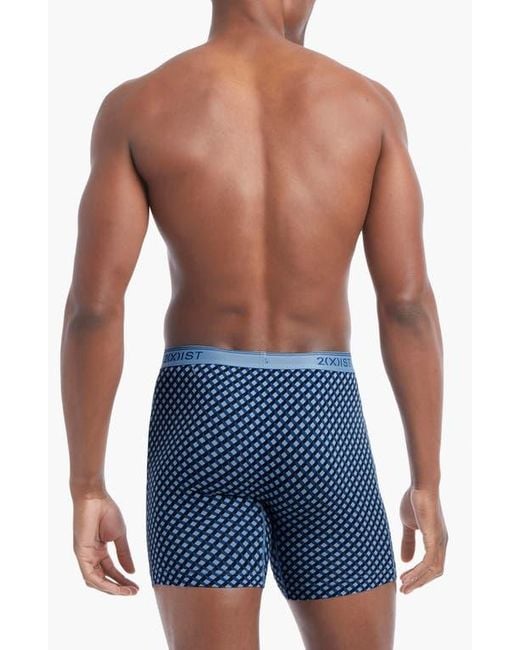 2xist Blue Assorted 4-Pack Stretch Cotton Briefs for men