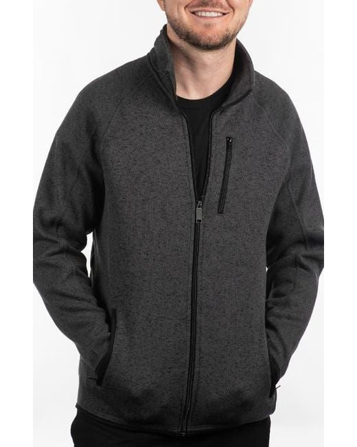 Burnside Black Knit Sweater Jacket for men