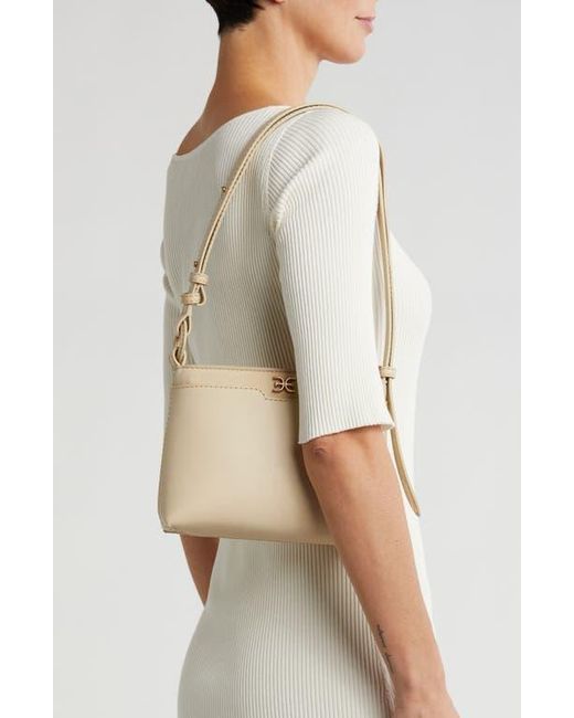 Sam Edelman Natural Marsella Suede & Leather Shoulder Bag