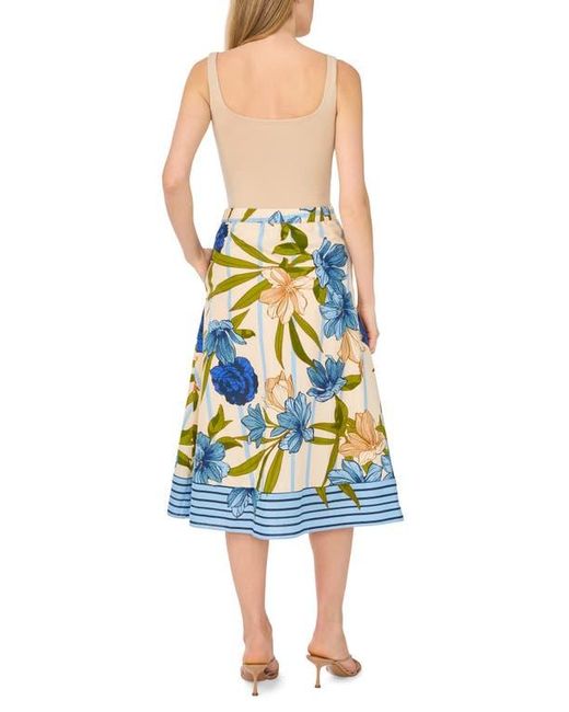 Halogen® Blue Border Full Maxi Skirt