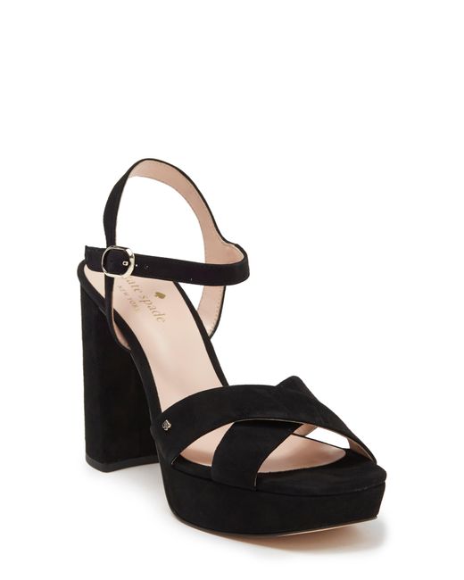 Kate Spade Black Delphi Block Heel Platform Sandal