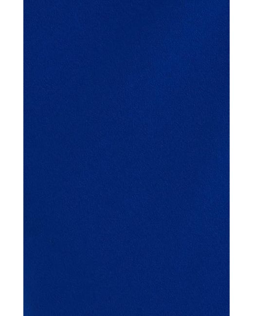 Tahari Blue Mock Neck Side Twist Sheath Dress