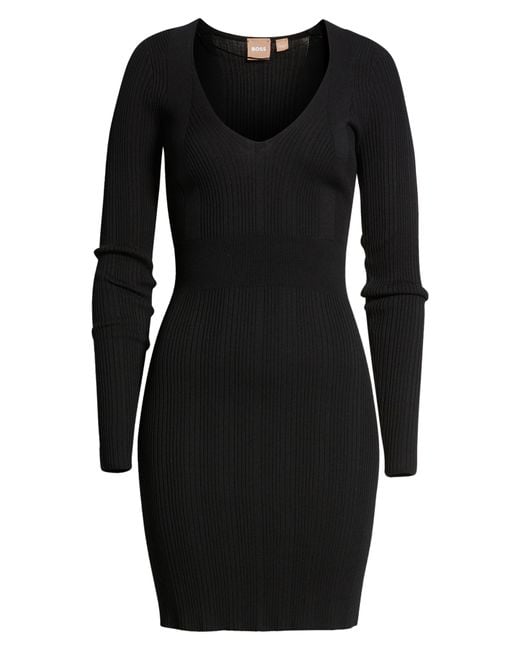 Boss Black Finesa Long Sleeve Sweater Dress