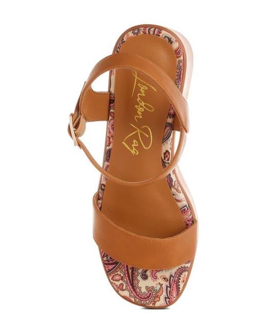LONDON RAG Brown Kolata Platform Sandal