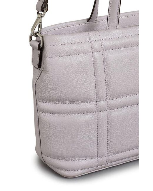 Radley Gray Sunny Dene Small Zip Quilted Leather Satchel