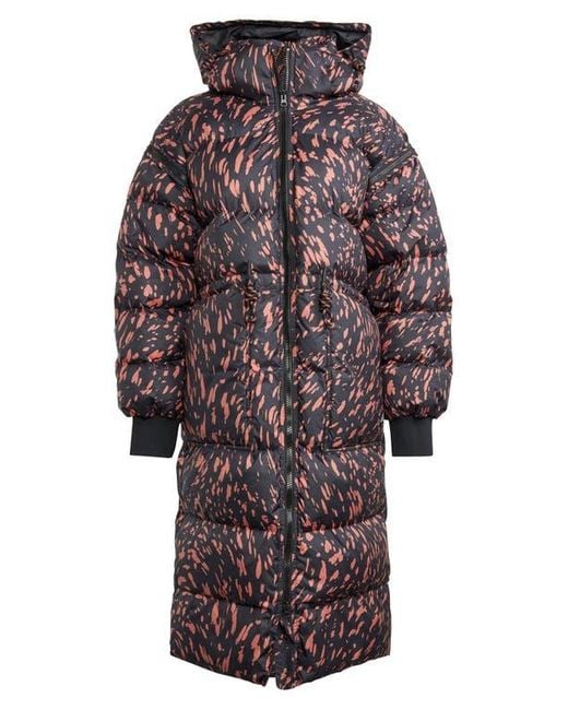 Adidas By Stella McCartney Multicolor Convertible Recycled Polyester Long Puffer Jacket