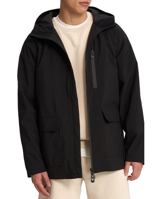 Noize Black Oliver Water Resistant Hooded Jacket for men
