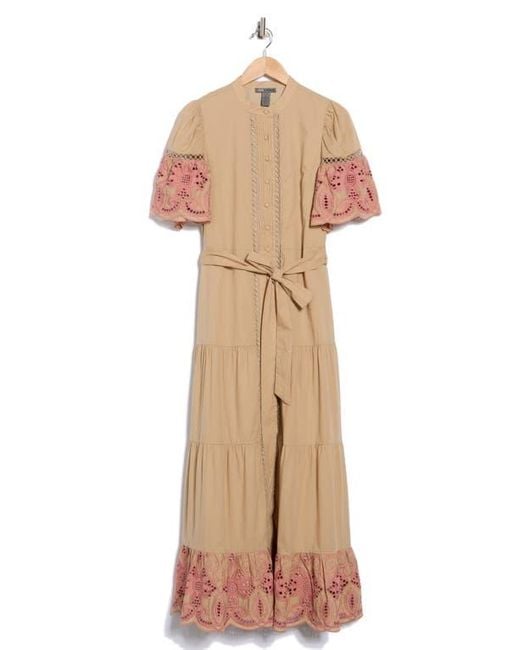 Love By Design Southampton Embroidered Maxi Shirtdress in Natural | Lyst Love By Design Southampton Embroidered Maxi Shirtdress in Natural | Lyst
