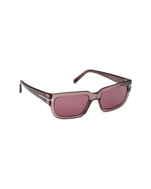 Tom Ford Pink Ezra 54Mm Rectangular Sunglasses