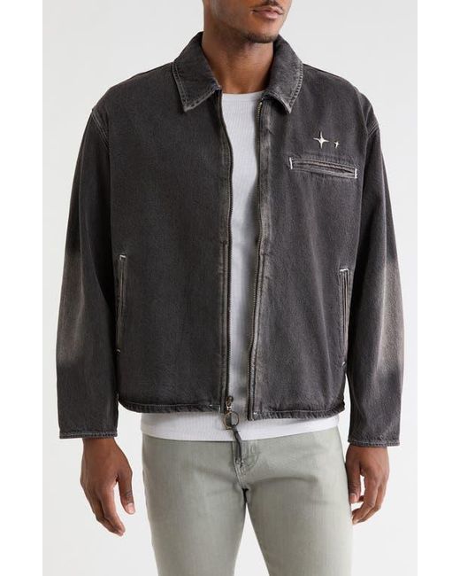 PacSun Black Washed Denim Jacket for men