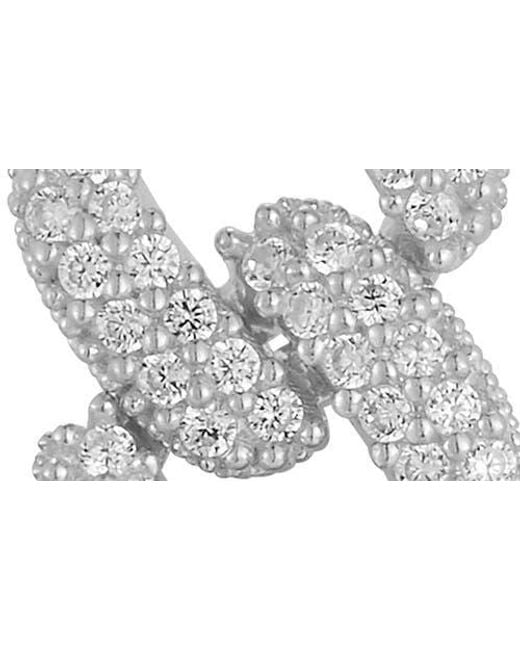 Glaze Jewelry White Pavé Chain Link Drop Earrings