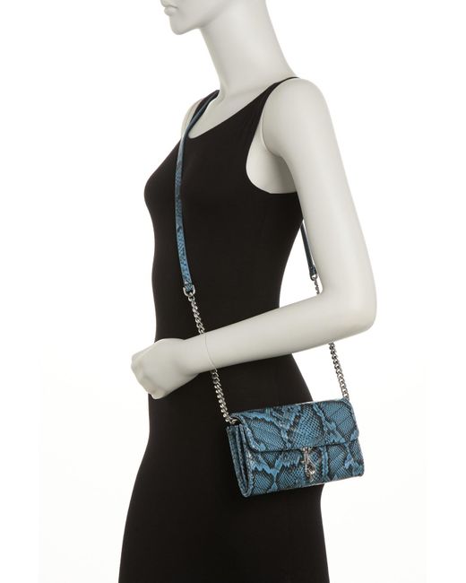 Rebecca Minkoff Edie Leather Python Embossed Wallet On-a ...