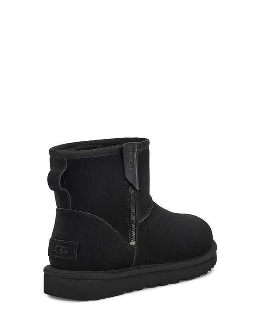 Ugg Black Classic Mini Bailey Zip Boot