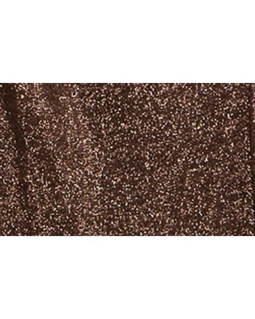 DKNY Brown Knotted Front Long Sleeve Gown