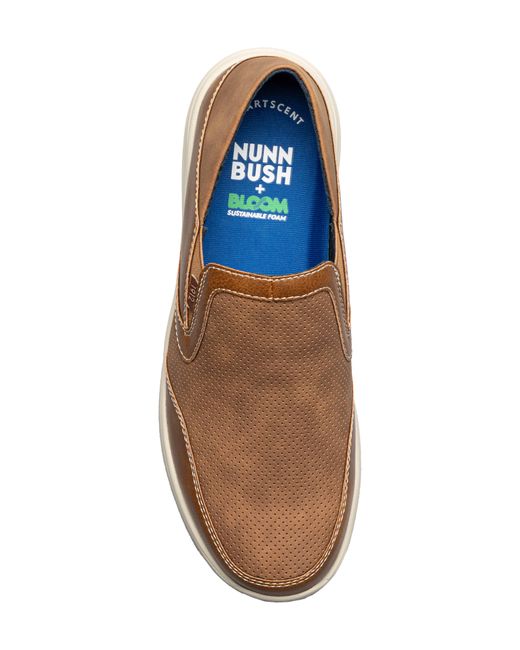 Nunn Bush Brown Conway Ez Slip-on Sneaker for men