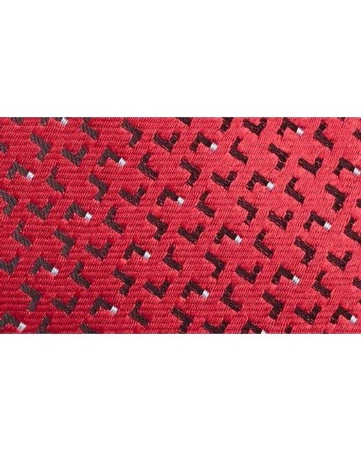 Tom Baine Red Texture Satin Tie for men