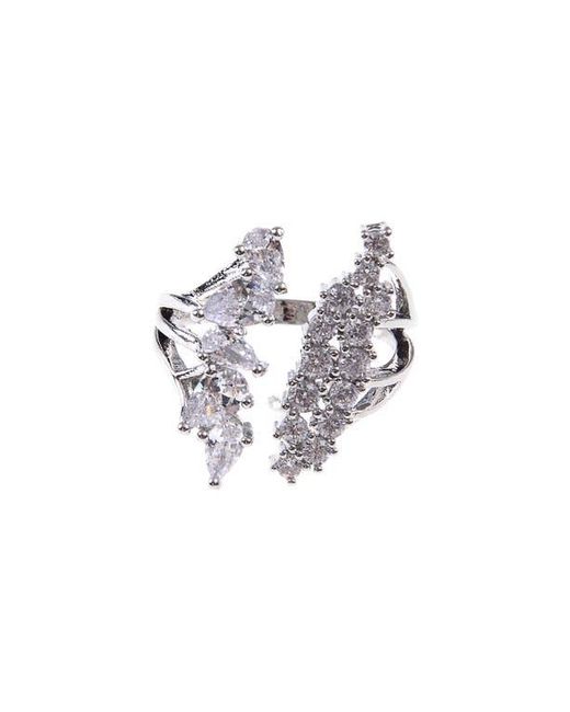 Zaxie by Stefanie Taylor Metallic Cubic Zirconia Open Ring