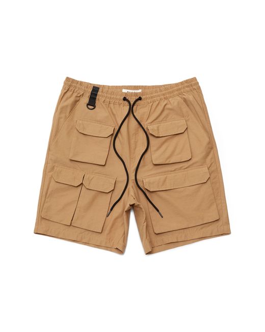 PacSun Natural Gabriel Nylon Cargo Shorts In Tigers Eye At Nordstrom Rack for men