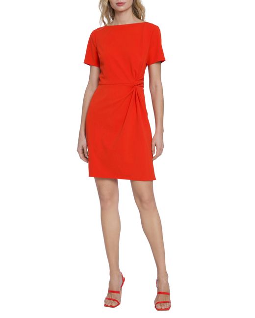 DONNA MORGAN FOR MAGGY Red Side Twist Sheath Dress