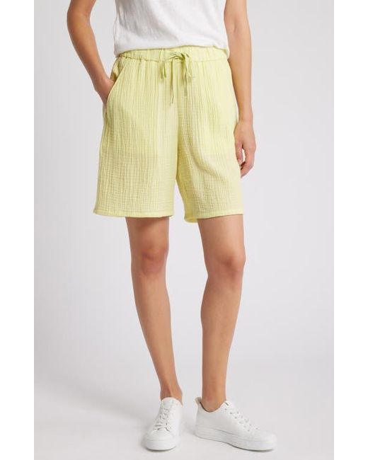 Eileen Fisher Yellow Organic Cotton Drawstring Shorts