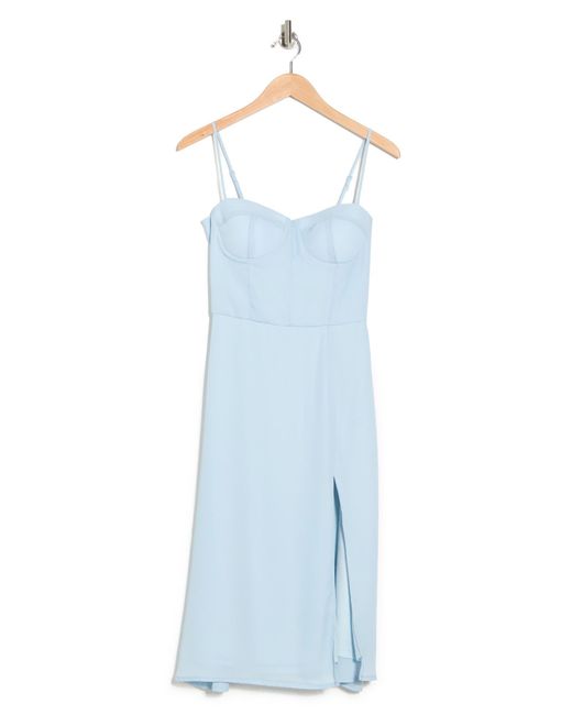 Socialite Corset Top Midi Dress In Lt Blue At Nordstrom Rack Lyst