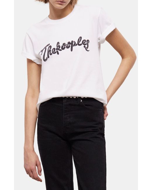 The Kooples White Logo Graphic Jersey T-shirt