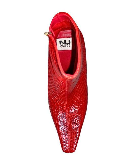 Ninety Union Red Fire Snip Toe Bootie