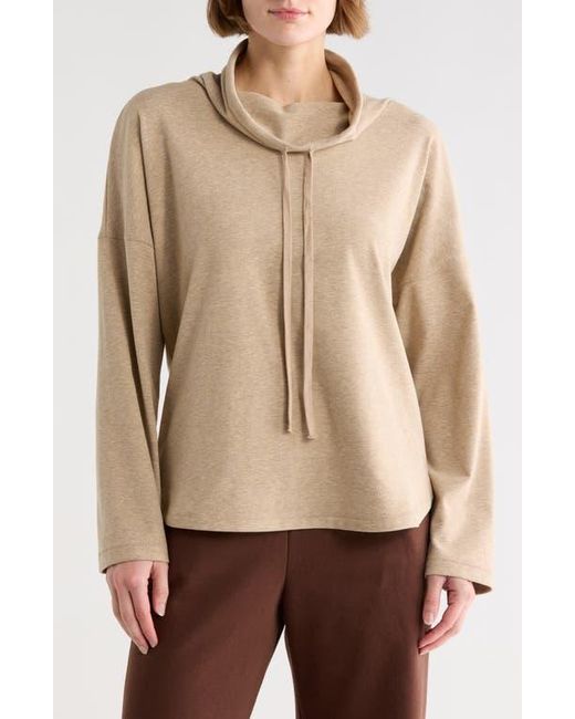 Max Studio Natural Funnel Neck Pullover
