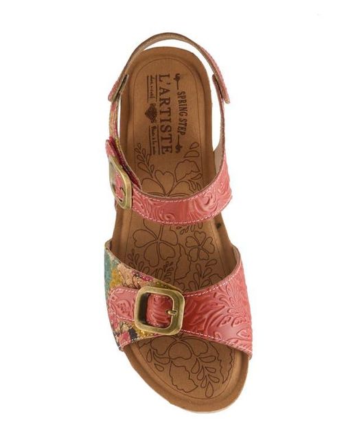 Spring Step Brown Osuna Ankle Strap Platform Sandal