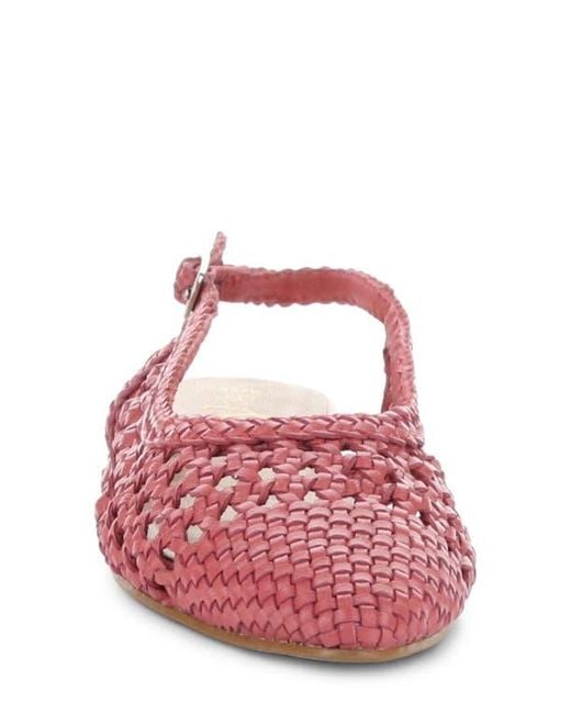 Bos. & Co. Red Willow Slingback Cap Toe Flat