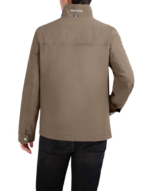 Nautica Brown Lightweight Stretch Water Resistant Golf Jacket for men