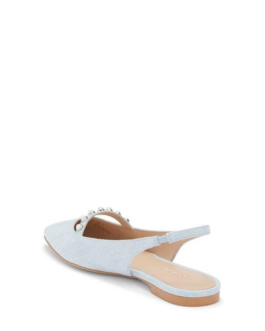 Stuart Weitzman White Faux Pearl Slingback Pump
