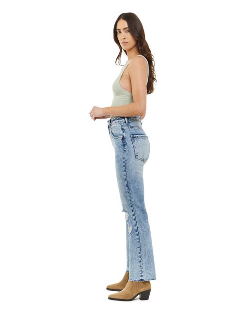 Articles Of Society Blue Village Distressed Straight Leg Jeans