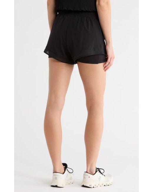 90 Degrees Black Lightstreme Lite Wave 2-In1 Shorts