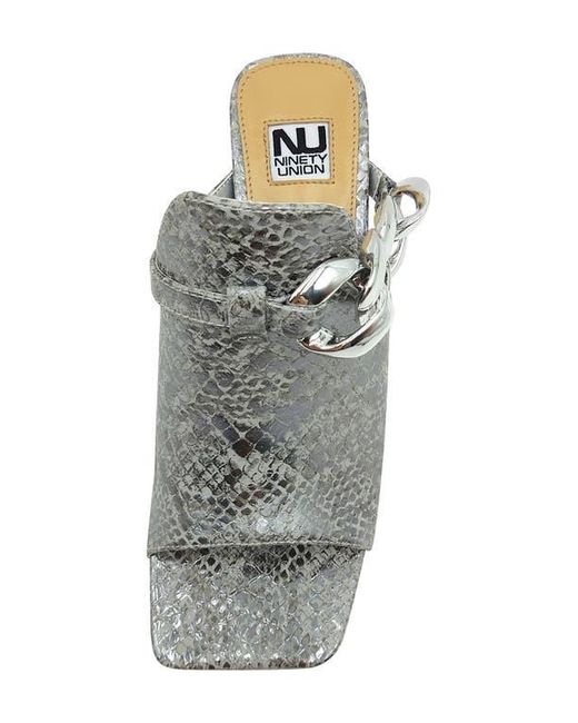 Ninety Union Gray Ryder Open Toe Pump