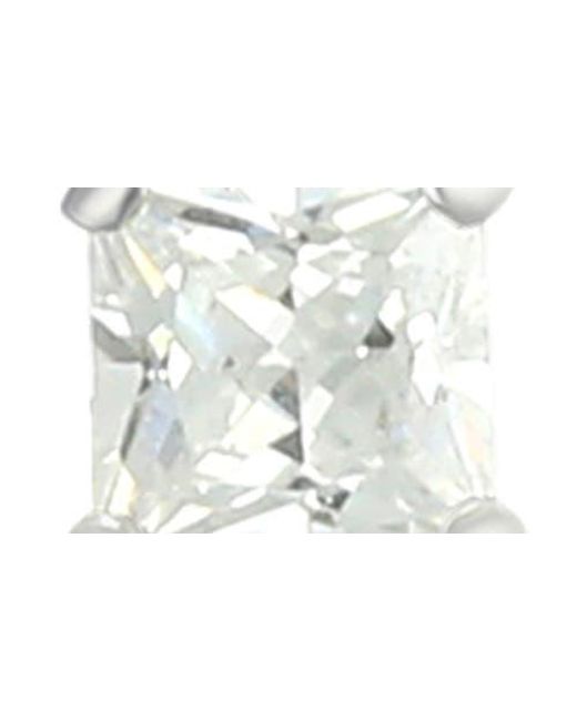 CANDELA JEWELRY Metallic 10K Square Cut Cz Stud Earrings