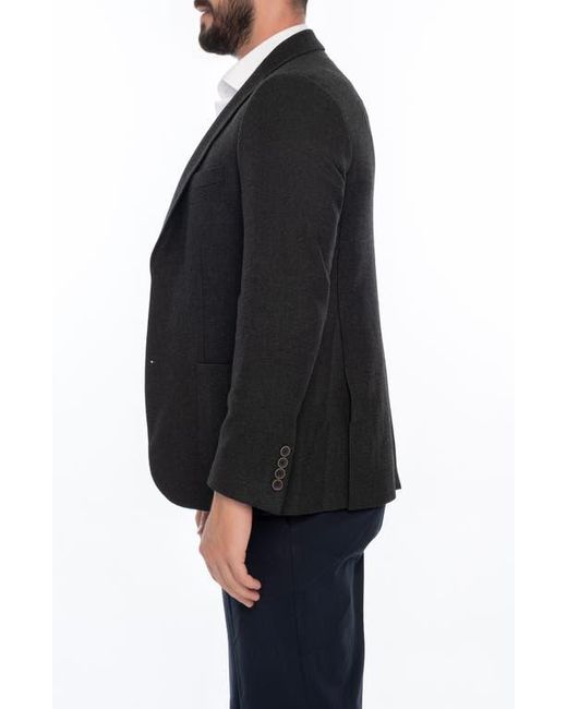VELLAPAIS Black Solid Sport Coat for men