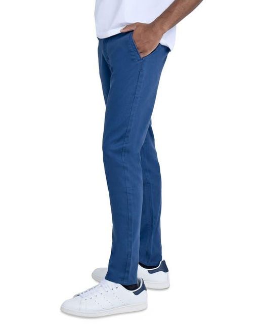 Xray Jeans Blue Stretch Cotton Polyester Commuter Chino Pants for men