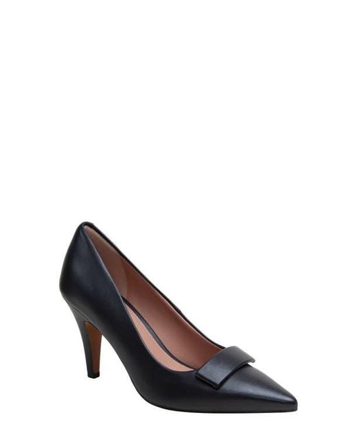 Linea Paolo Black Prisa Pointed Toe Pump