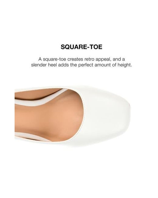 Journee Collection White Monalee Pump