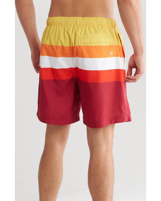 Original Penguin Red Stripe Board Shorts for men