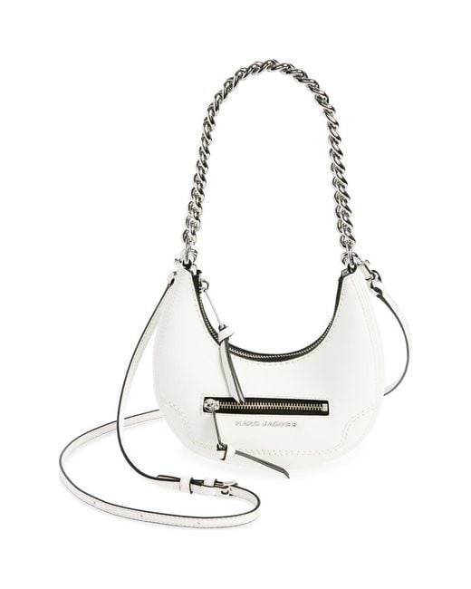 Marc Jacobs Mini Crescent Crinkle Leather Crossbody Bag in