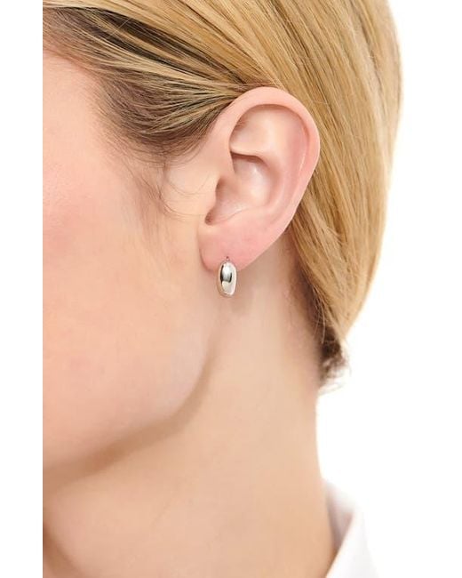 DEVATA Metallic Teardrop Hoop Earrings
