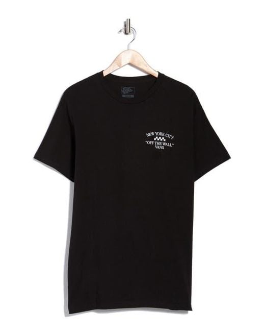Vans Black Nyc Fire Escape Logo Graphic T-Shirt for men