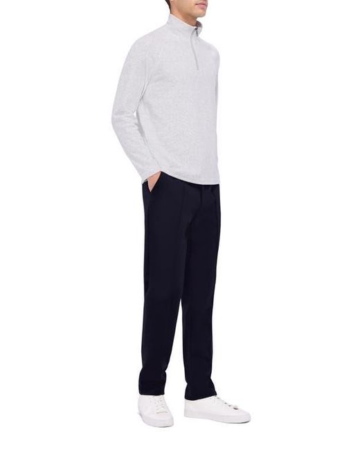 Bugatchi White Quarter Zip Pullover for men