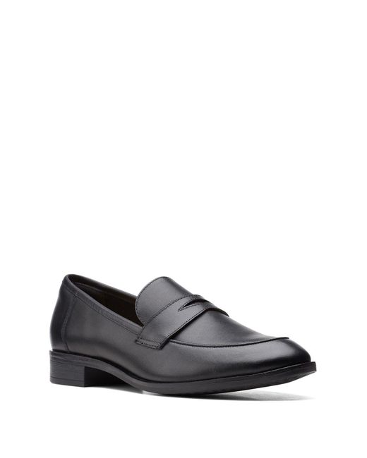 clarks trish strap black leather